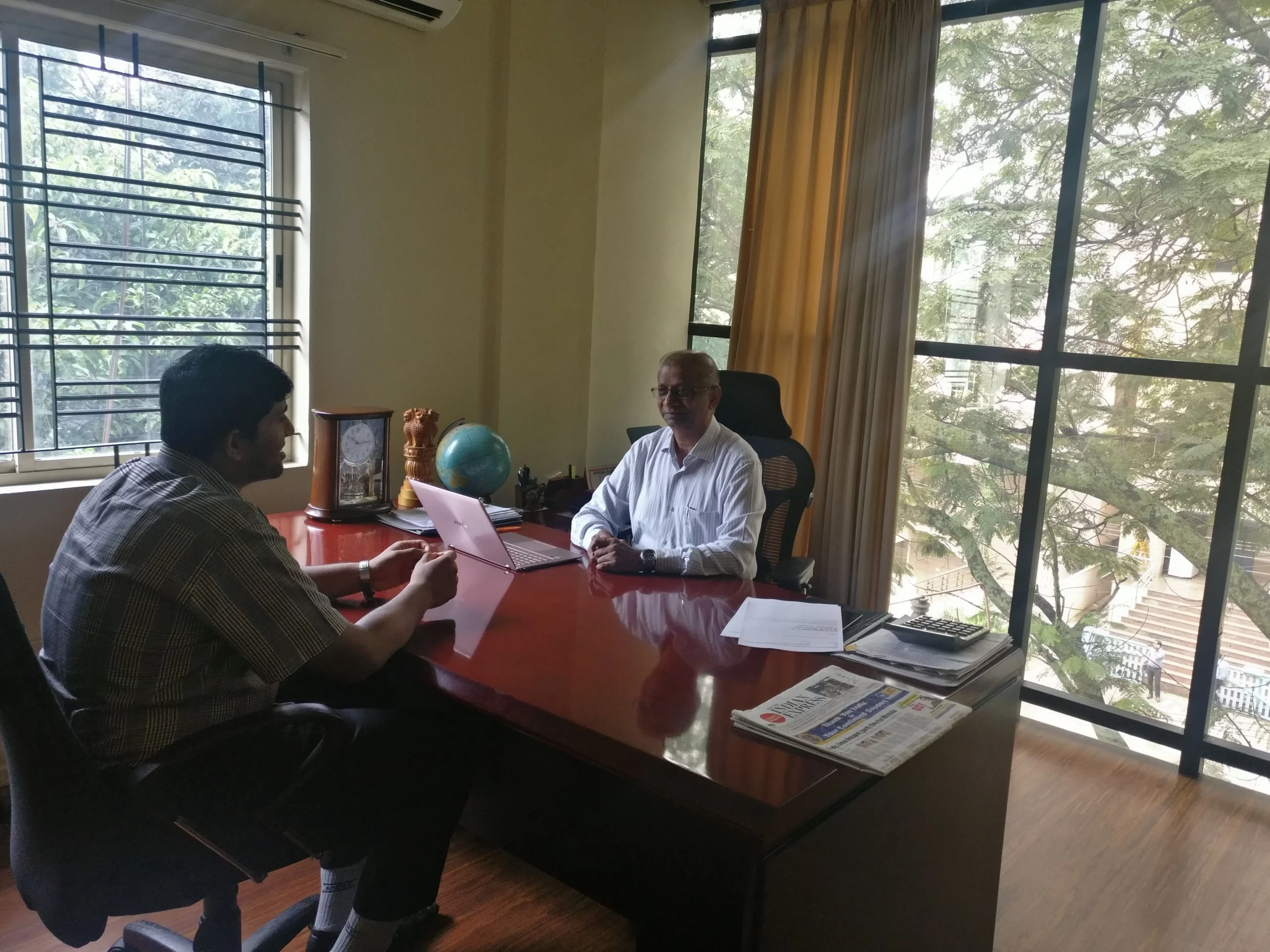 Our founder G.Venkatesh going about his daily affairs.