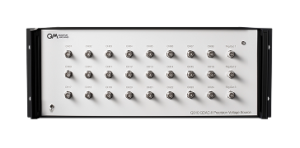 Precision voltage source with multiple output channels and BNC connectors for accurate voltage generation.